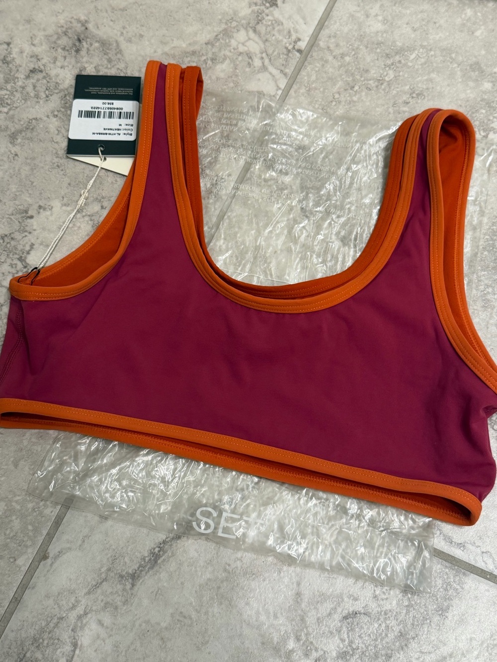 Set Active Aeraline Breathe Layer Scoop Bra Heatwave Limited Edition Medium BNWT - Picture 6 of 8
